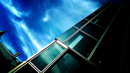 Modern glass building  in Tokyo, Japan