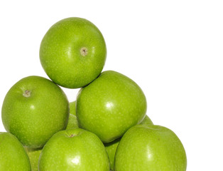 Isolated green apples