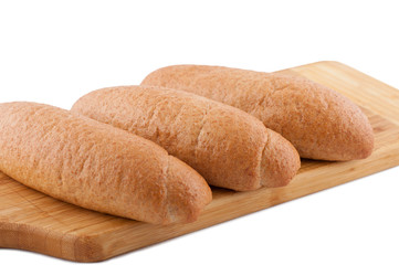 Rolls on a board white background.