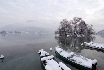 Annecy Ile aux cygnes Lac
