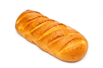 bread, crusty bloomer isolated