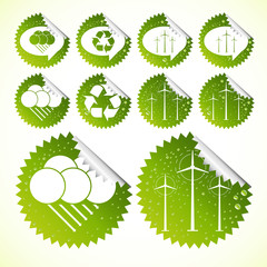 Set of sun vector background