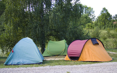 Colorful tents