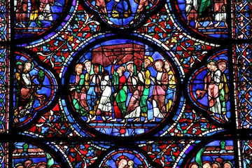 Foto auf Acrylglas Vitraux, Cathédrale de Chartres © Marco Desscouleurs
