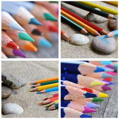 composition crayons de couleur
