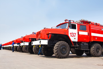 New Russian fire trucks