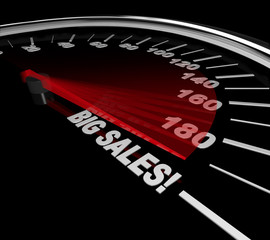 Big Sales - Words on Speedometer