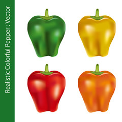 Realistic Colorful Pepper