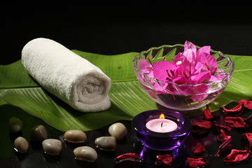 Spa     with   flower
