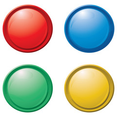 Collection of colorful buttons on a white background. eps10