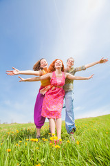 Fototapeta premium Mom and two Daughter Having Fun