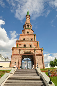 Soyembika Tower in Kazan Kremlin