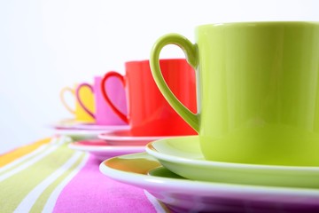 colorful coffee cups