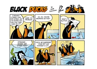 Foto auf Acrylglas Comics Black Ducks Comic-Strip Folge 49