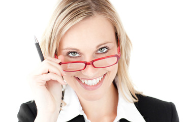 Confident young businesswoman smiling at the camera © WavebreakMediaMicro