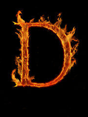 Fire letter "D"