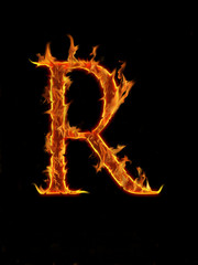 Fototapeta premium Fire letter 