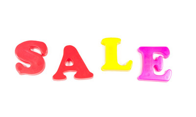 sale written in fridge magnets