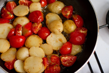 Potato and tomato