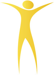 human with open arms showing happiness