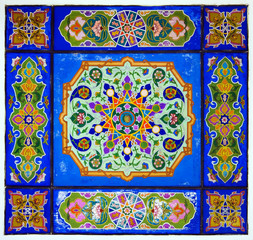 Old eastern ornament on wall