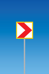 Curvy road warning sign