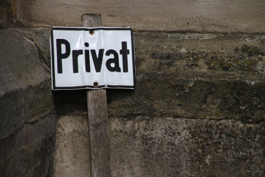 Schild Privat