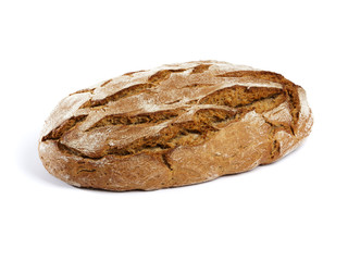 ein laib brot isoliert auf weiß