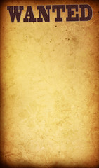 Wanted - vintage paper background