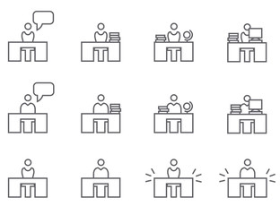 Icon Set Arbeitsplatz