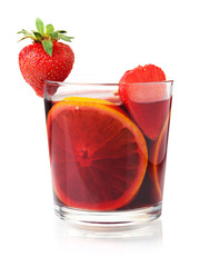 Refreshing fruit sangria