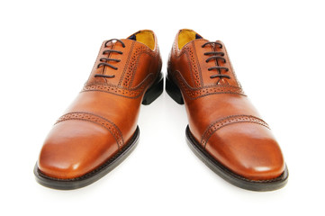 Male shoes isolated on the white background