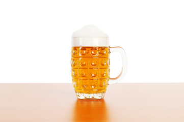 Beer glass isolated on the white background