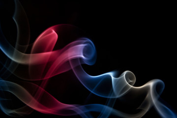 Abstract background of beautiful color smoke waves.