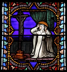 Küchenrückwand glas motiv Vitrail, Cathédrale Saint Samson, Dol de Bretagne © Marco Desscouleurs