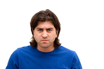 Displeased young man