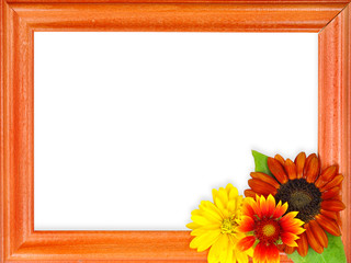 frame with flowers
