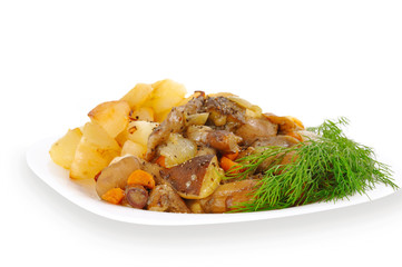 mushrooms with potatoe