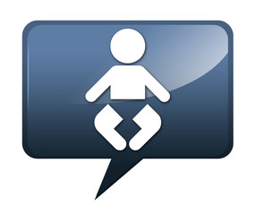 Speech bubble shaped icon 