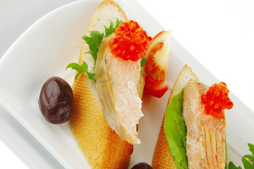 salmon sandwich on white