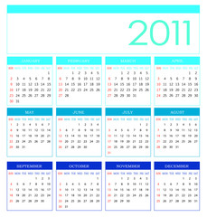 calendar year 2011
