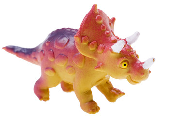 toy dinosaur on white background