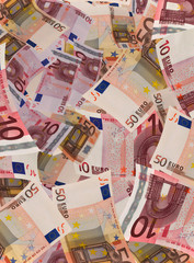 lot of euro banknote background