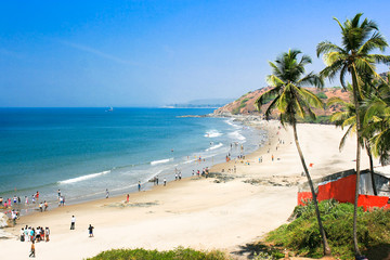 Beautiful Tropical beach in Vagator, India - obrazy, fototapety, plakaty