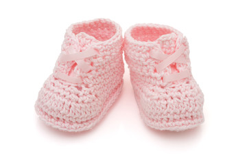 Pink Baby Booties