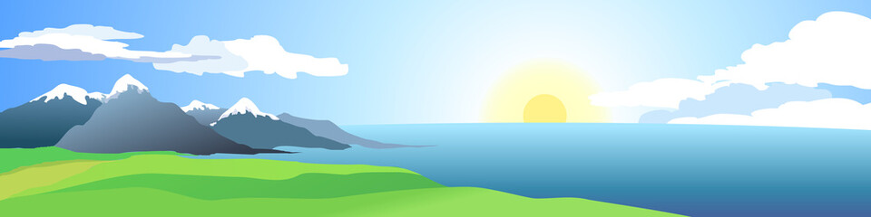 Seaside and mountains