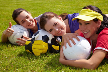 Lachendes Fußball-Team