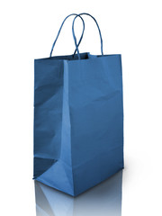 Blue Crumpled peper bag