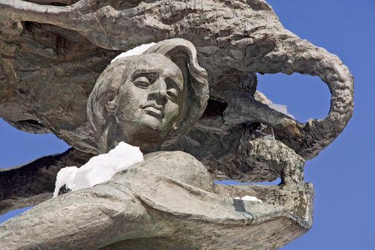Fototapeta Detail of monument Frederic Chopin. Warsaw, Poland.
