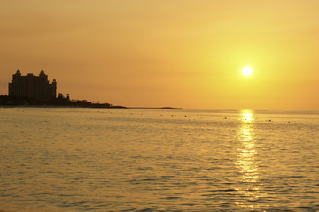 Fototapeta na wymiar sunset series - paradise island bahamas